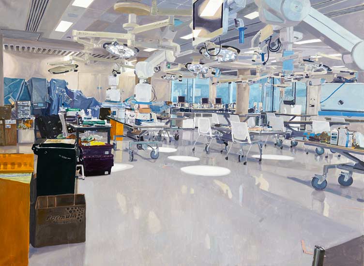 A painting of a laboratory