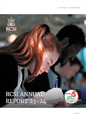 Cover design of the RCSI Annual Report 2023-2024