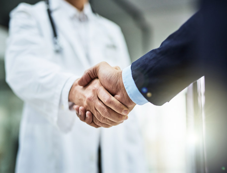 Doctor handshake hospital Doctor handshake hospital
