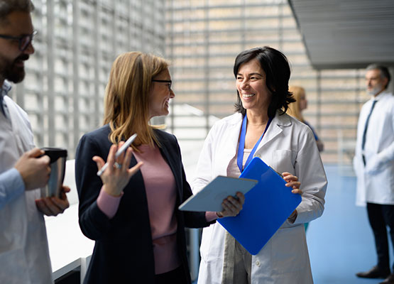 Doctors and pharma meeting