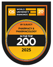 QS Ranking in Pharmacy and Pharmacology medal logo